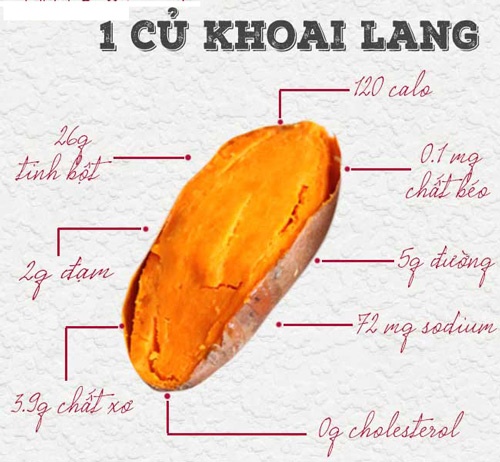Thành phần dinh dưỡng có trong khoai lang