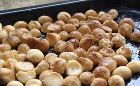 cách nướng hạt macca