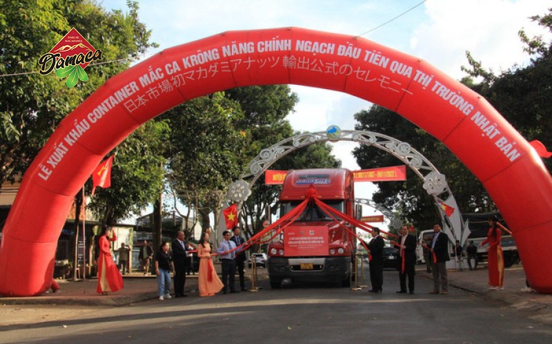 Xuất khẩu lô mắc ca chính ngạch đầu tiên sang Nhật Bản